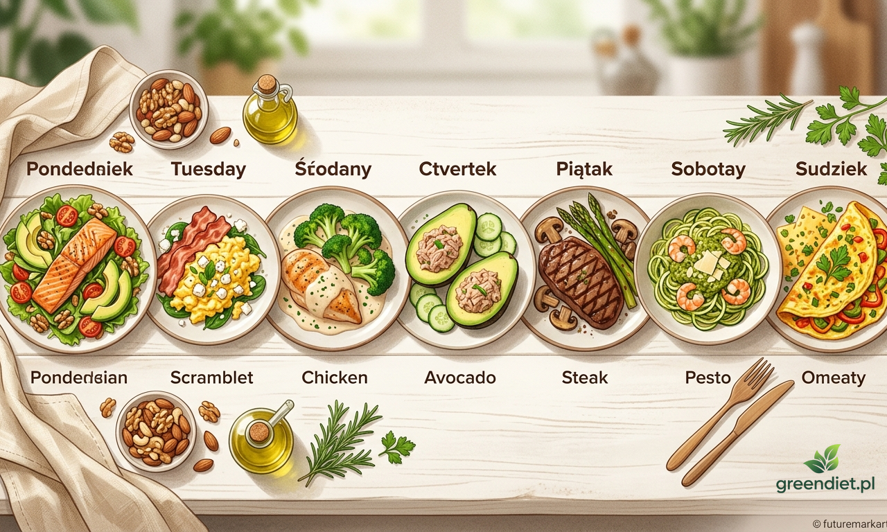 Dieta ketogeniczna — jadłospis na tydzień (gotowy plan)
