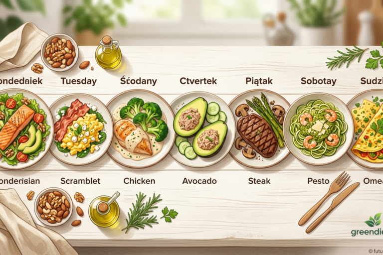 Dieta ketogeniczna — jadłospis na tydzień (gotowy plan)