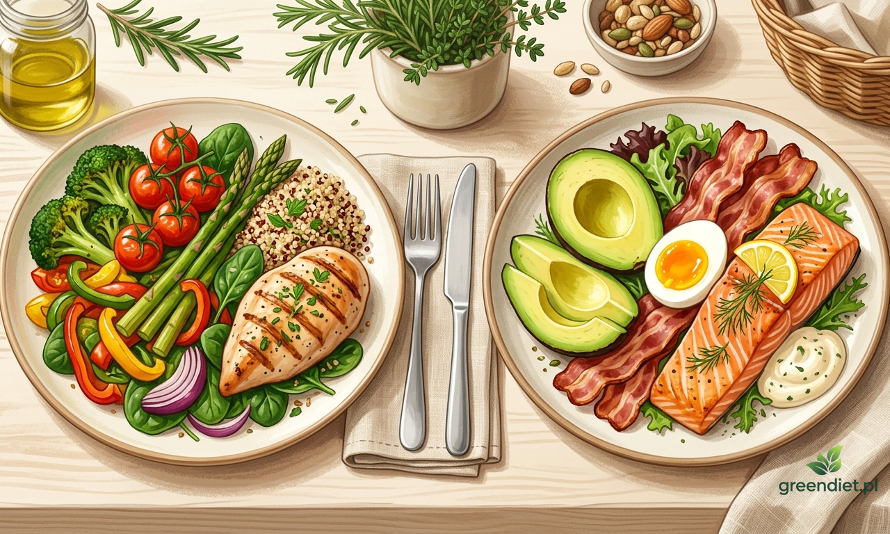Dieta niskowęglowodanowa a keto — czy to to samo