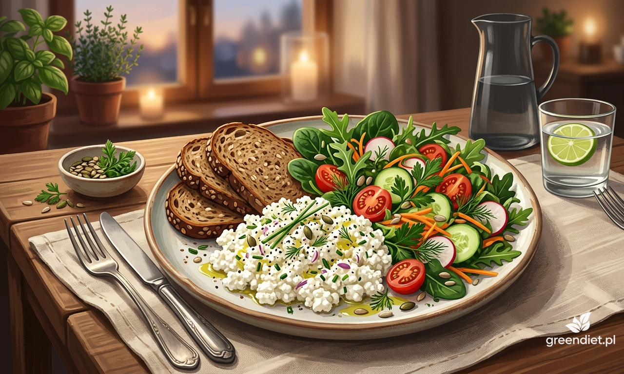 Kolacja fit z twarogiem — szybkie, sycące przepisy