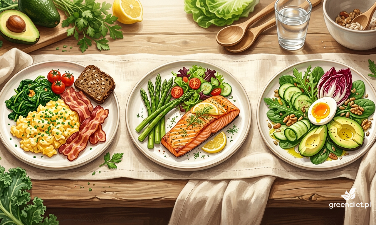 Przepisy keto na śniadanie, obiad i kolację